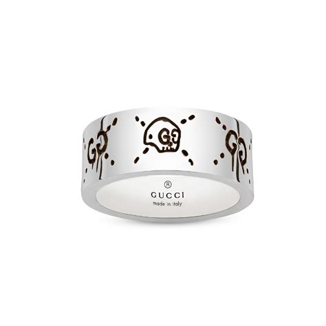 gucci ghost 9mm ring in silver|gucci ghost ring used.